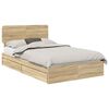 vidaXL Geymslu R&uacute;m me&eth; sk&uacute;ffu Sonoma Eik 135 x 190 cm Samsettur vi&eth;ur