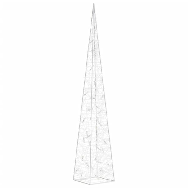 vidaXL Akrýl LED Ljóskeila til Skrauts Kalt-hvít 90 cm