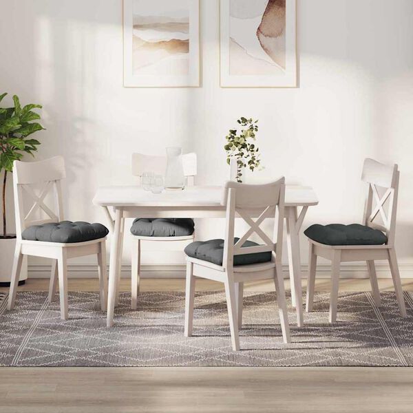 vidaXL Setjp&uacute;&eth;ar 4 pcs D&ouml;kk gr&aacute; 45 x 45 x 12 cm d&uacute;kur