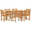vidaXL Gar&eth;ur bor&eth;sett 7 pcs Br&uacute;nn Hrein akas&iacute;utr&eacute;