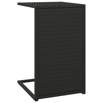 vidaXL C Borð Svart 40x35x60 cm Pólýrattan