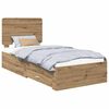 vidaXL Ramsv&iacute;k me&eth; h&ouml;fu&eth;gafl Artisan Eik 90 x 200 cm Samsettur vi&eth;ur