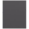 804817 vidaXL 2 Piece Bathroom Furniture Set High Gloss Grey Chipboard