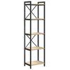 vidaXL Hilla Sonoma Eik 40 x 30 x 155 cm Samsettur vi&eth;ur