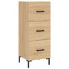 vidaXL Skenkur Sonoma Eik 34,5x34x90 cm Samsettur Vi&eth;ur