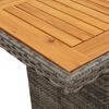 vidaXL Garðborð með Akasíuviðarplötu Grátt 190x80x75 cm Pólýrattan