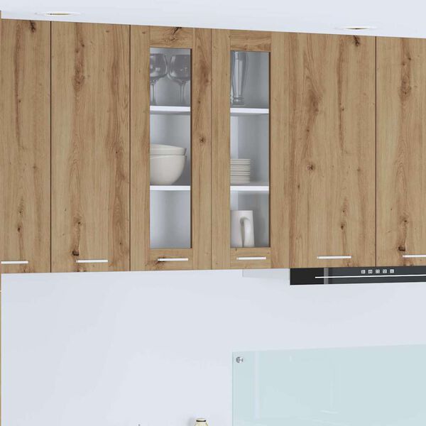 vidaXL Vegghengdur sk&aacute;pur me&eth; geymslu Riga Artisan Eik 60 x 31 x 80 cm