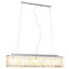 vidaXL Loftlampi me&eth; Kristalperlum Silfur 104 cm E14