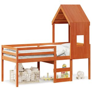 vidaXL H&aacute;svefn R&uacute;m &aacute;n D&yacute;nu Vaxbr&uacute;n 90x200 cm Gegnheil Fura