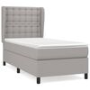 vidaXL H&oacute;lfa&eth; Springr&uacute;m me&eth; D&yacute;nu Lj&oacute;sgr&aacute;tt 90x200 cm Tauefni