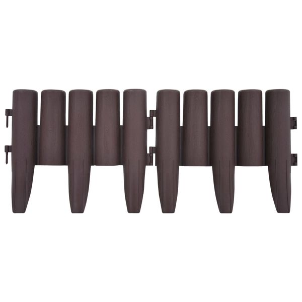 vidaXL Gar&eth;kantur 36 stk. Br&uacute;nn 10 m PP