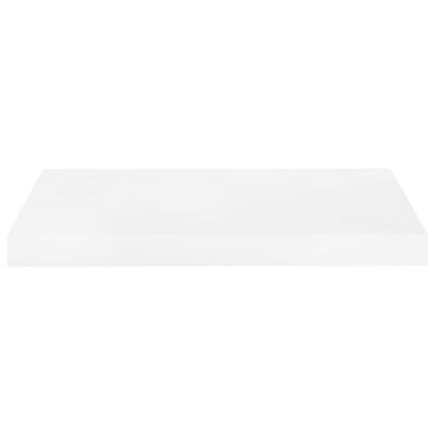 vidaXL Vegghengdar Hillur 2 stk. Háglans Hvítar 50x23x3,8 cm MDF