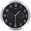 vidaXL Veggklukka me&eth; Kvars-v&iacute;si Rakam&aelig;lir og Hitam&aelig;lir 30 cm Sv&ouml;rt