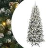 vidaXL Gervi j&oacute;latr&eacute; me&eth; 300 LED Hv&iacute;tt 240 cm PVC, Plast, St&aacute;l og PE