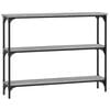 vidaXL Veggbor&eth; Gr&aacute;tt Sonoma 100x22,5x75 cm Samsettur Vi&eth;ur