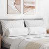 vidaXL Bolster Púðar 2 pcs Hvítt Ø 25 x 70 cm dúkur