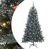 vidaXL Gervi j&oacute;latr&eacute; me&eth; 300 LED Gr&aelig;nn 180 cm PVC, plast og st&aacute;l