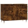 vidaXL Ba&eth;herbergissk&aacute;pur Reyklitu&eth; Eik 80x33x60cm Samsettur Vi&eth;ur
