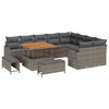 vidaXL Gar&eth;s&oacute;fa sett me&eth; p&uacute;&eth;i 12 pcs Gr&aacute;r p&oacute;l&yacute;rattan
