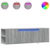vidaXL Veggsj&oacute;nvarpssk&aacute;pur me&eth; LED-lj&oacute;sum Gr&aacute; sonoma eik 135x31x39,5cm