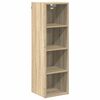 vidaXL Vegghengdur sk&aacute;pur me&eth; geymslu Sonoma Eik 30 x 29,5 x 100 cm
