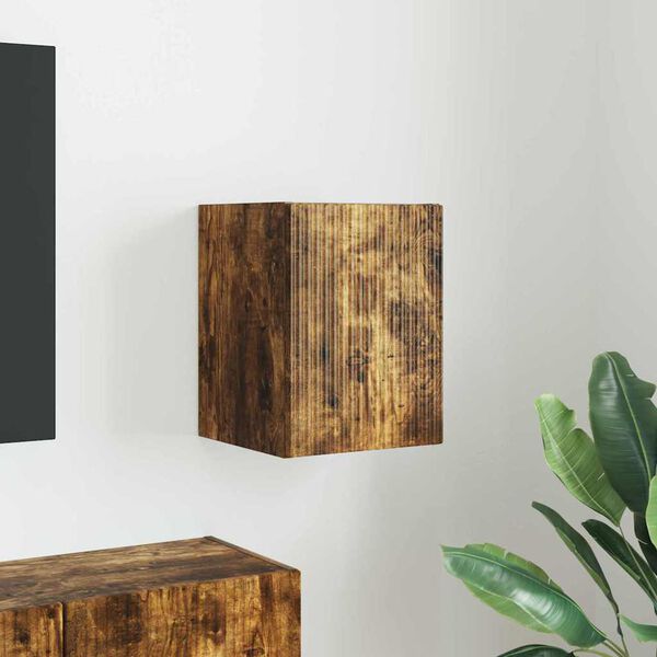 vidaXL Sj&oacute;nvarpsveggsk&aacute;pur Rau&eth;-eik 30 x 31 x 40 cm Samsettur vi&eth;ur