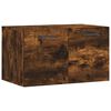 vidaXL Veggsk&aacute;pur Reyklitu&eth; Eik 60x36,5x35 cm Samsettur Vi&eth;ur