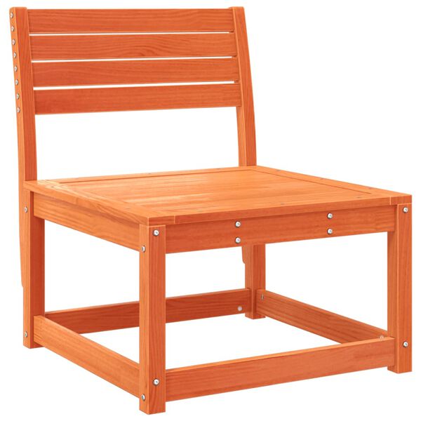 vidaXL Garðsófi með Sessum Vaxbrúnn Gegnheil Fura