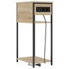 vidaXL Noat&ouml;flu sk&aacute;pur Sonoma Eik 41 x 28 x 76 cm Samsettur vi&eth;ur