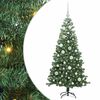 vidaXL J&oacute;latr&eacute; me&eth; 150 LED me&eth; standi Gr&aelig;nn 120 cm PVC
