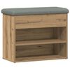 vidaXL Sk&oacute;bekkur Handverks eik 62x32x50 cm Hanna&eth;ur vi&eth;ur