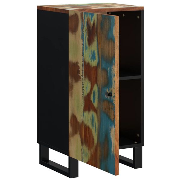 vidaXL Skenkur með Hurð 40x31x75 cm Gegnheill Endurnýttur Viður