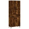 vidaXL H&aacute;r Sk&aacute;pur Reykt&oacute;na Eikarlitur 69,5x34x180 cm Samsettur Vi&eth;ur