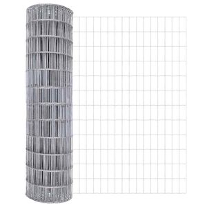 vidaXL Evrópsk girðing Silfur 1 x 25 m Heitt dýpi galvaniseruð járn