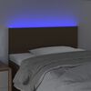 vidaXL LED H&ouml;f&eth;agafl 100x5x78/88 cm D&ouml;kkbr&uacute;nt Efni