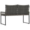 vidaXL &Uacute;tibekkur me&eth; p&uacute;&eth;i Gr&aacute;r 118 x 55 x 82 cm PE rattan og efni