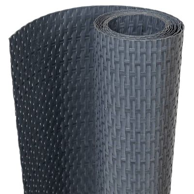 vidaXL Svalaskilrúm Reykgrátt 600x100 cm Pólýrattan