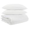 vidaXL R&uacute;mfatasett me&eth; kodda 3 pcs Hv&iacute;tt D&uacute;nfja&eth;rir