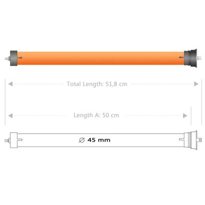 vidaXL Rörmótor 7 stk. 40 Nm