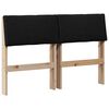 vidaXL B&oacute;lstru&eth; r&uacute;mgafl Svartur 120 cm Solid furuhikk
