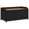 vidaXL Geymslubekkur 100x50x52 cm Svart P&oacute;l&yacute;rattan og Akas&iacute;a