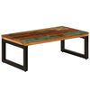 vidaXL S&oacute;fabor&eth; 100x50x35 cm Gegnheill Endurunnin Vi&eth;ur og St&aacute;l