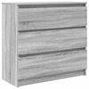 vidaXL Skenkur Gr&aacute;r Sonoma 80x35x76 cm Samsettur Vi&eth;ur
