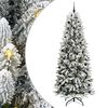 vidaXL Gervi j&oacute;latr&eacute; me&eth; 300 LED Hv&iacute;tt 240 cm PVC, Plast, St&aacute;l og PE