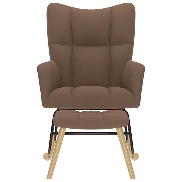 vidaXL ruggust&oacute;ll me&eth; br&uacute;num f&oacute;tskemmli