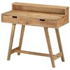 vidaXL Skrifbor&eth; 100x45x90 cm Gegnheill Gr&oacute;fur Mang&oacute;vi&eth;ur