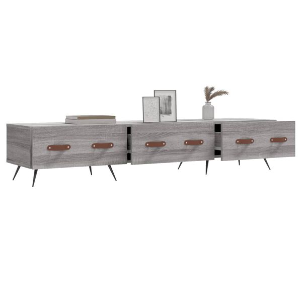 vidaXL Sj&oacute;nvarpssk&aacute;pur Gr&aacute;r Sonoma 150x36x30 cm Samsettur Vi&eth;ur