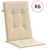 vidaXL Gar&eth;st&oacute;lasessur H&aacute;tt Bak 6stk Drapplita&eth;ar 120x50x3cm Tau&aacute;kl&aelig;&eth;i