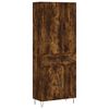 vidaXL H&aacute;r Sk&aacute;pur Reykt&oacute;na Eikarlitur 69,5x34x180 cm Samsettur Vi&eth;ur