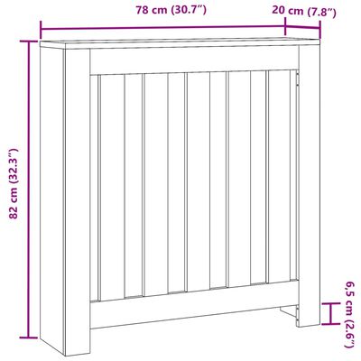 vidaXL Ofnhlíf Reyktóna Eik 78x20x82 cm Samsettur Viður